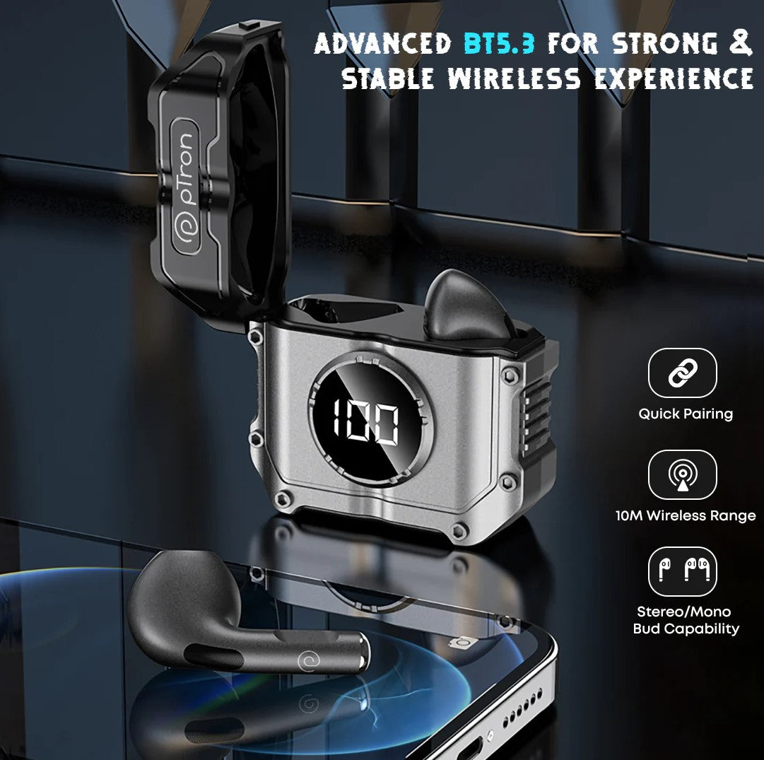 pTron Bass buds Revv ENC Earbuds