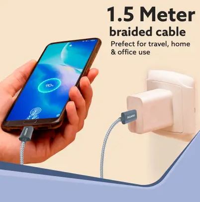 AGARO Type C 1.5 m Type C to Type C Cable, 60W, 4A