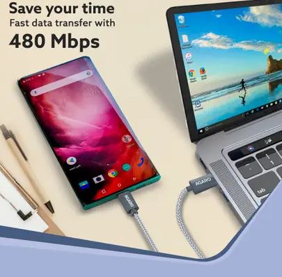 AGARO Type C 1.5 m Type C to Type C Cable, 60W, 4A