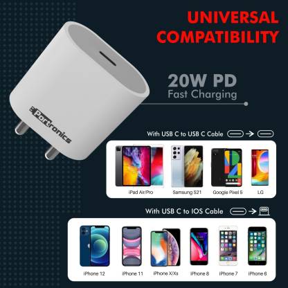 Portronics 20 W 3 A Mobile Charger